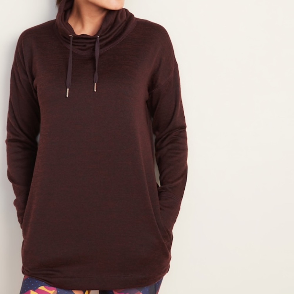 Old Navy Sweater Knit Mock-neck Tunic Sweatshirt